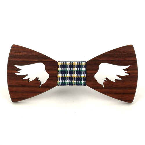 Hollow Wing Wooden Bow Tie