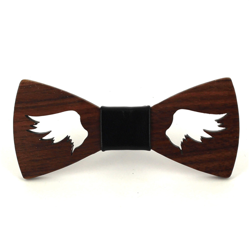 Hollow Wing Wooden Bow Tie