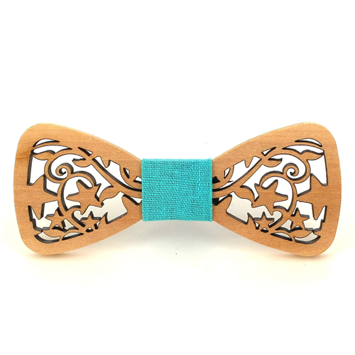 Hollow Wood Bow Tie with Designs