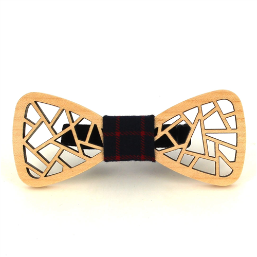 Hollow Wood Bow Tie with Designs