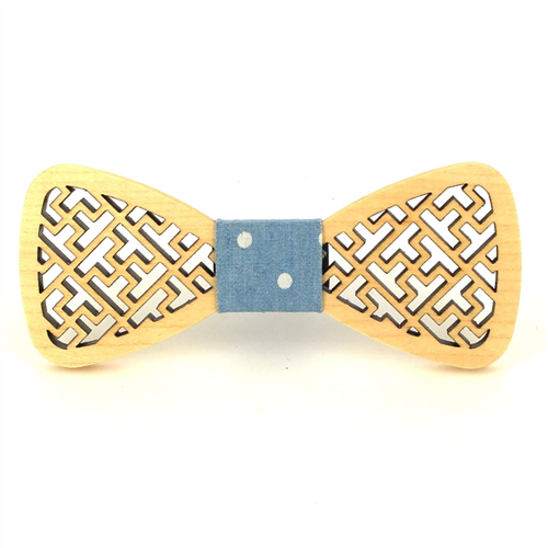 Hollow Wood Bow Tie with Designs