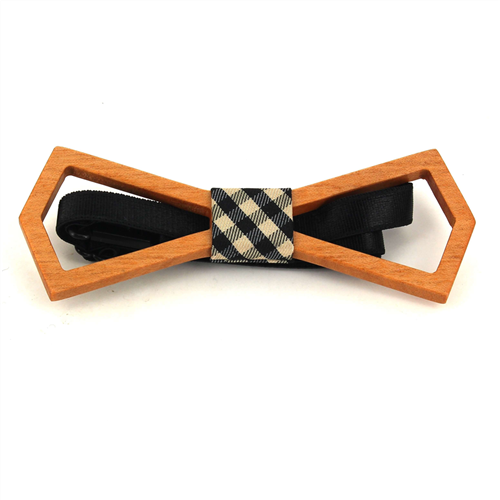 Hollow Deltoid Wooden Bow Tie