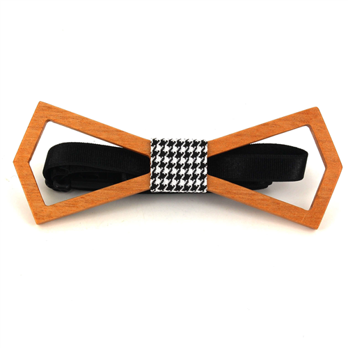 Hollow Deltoid Wooden Bow Tie