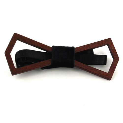 Hollow Deltoid Wooden Bow Tie