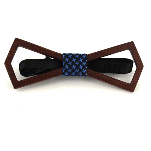 Deltoid Hollow Wood Bow Tie