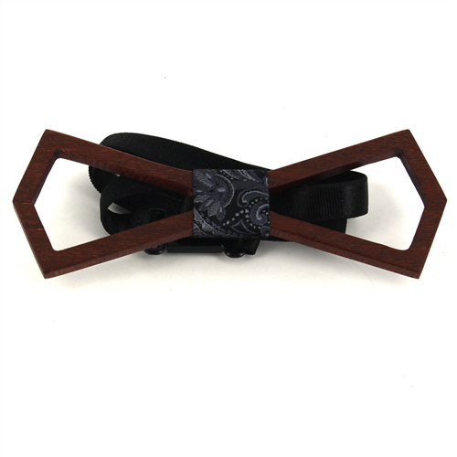 Hollow Deltoid Wooden Bow Tie