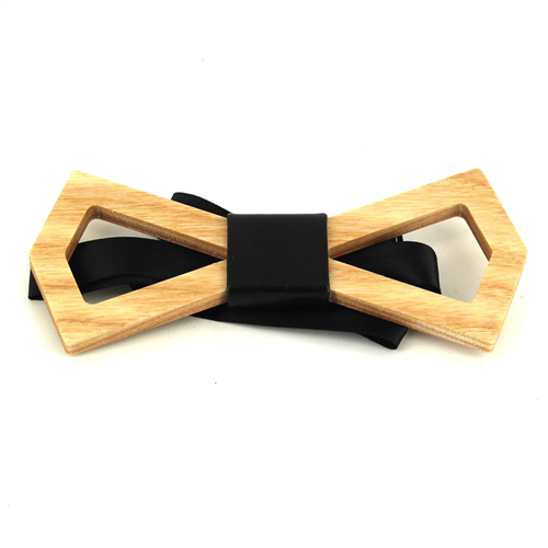 Hollow Deltoid Wooden Bow Tie
