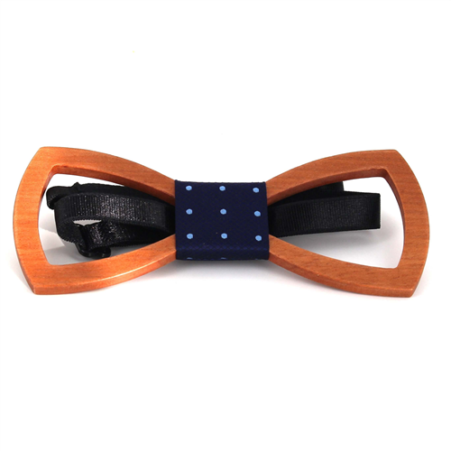 Hollow Rounded Wooden Bow Tie
