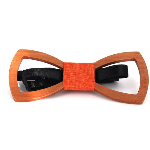 Rounded Hollow Wooden Bow Tie