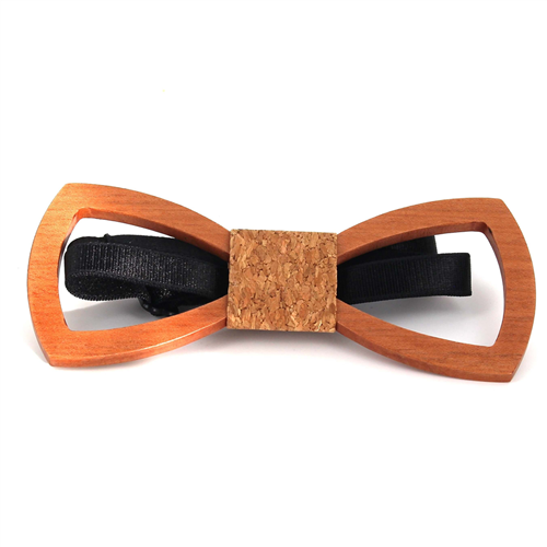 Rounded Hollow Wooden Bow Tie