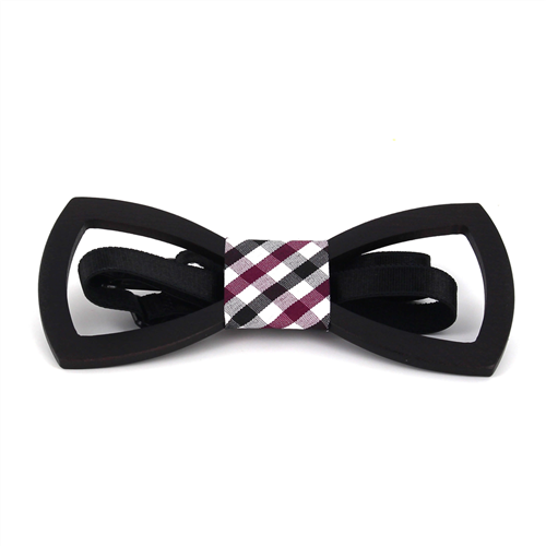 Rounded Hollow Wooden Bow Tie