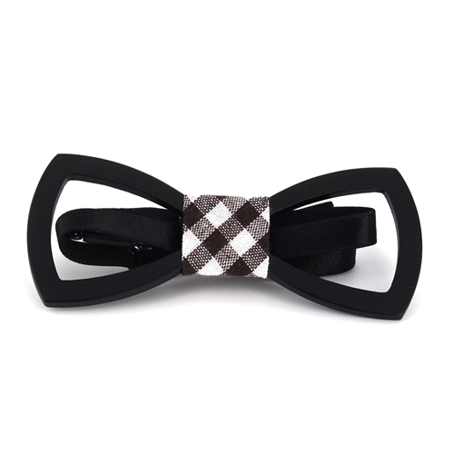 Rounded Hollow Wooden Bow Tie