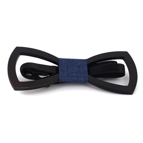 Hollow Rounded Wooden Bow Tie
