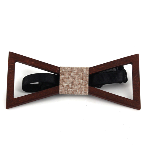 Hollow Triangle Wooden Bow Tie