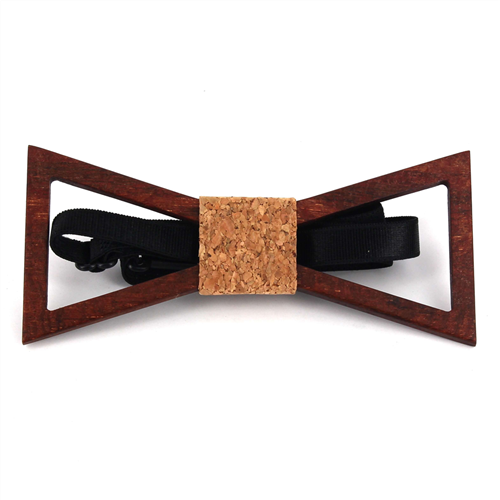 Triangular Hollow Wood Bow Tie