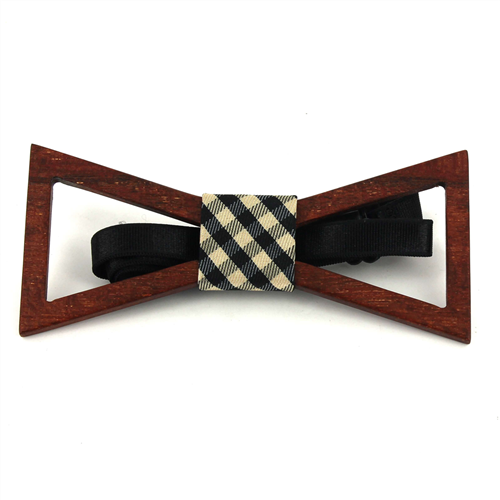 Triangular Hollow Wooden Bow Tie