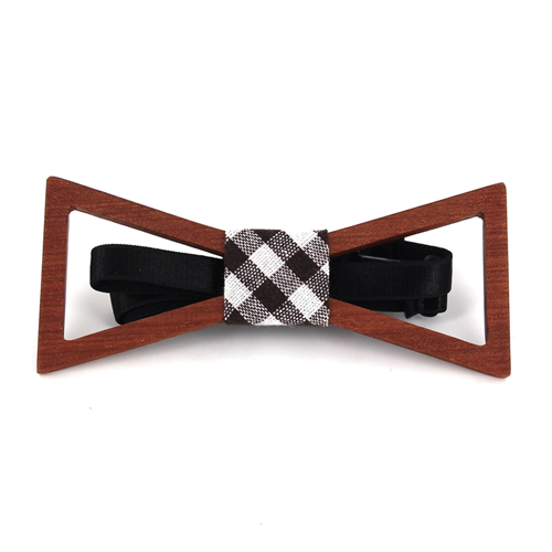 Hollow Triangle Wooden Bow Tie