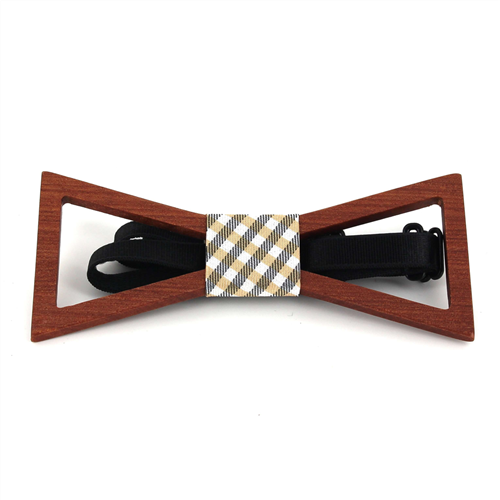Triangular Hollow Wooden Bow Tie