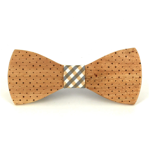 Polka Dot Wooden Bow Tie