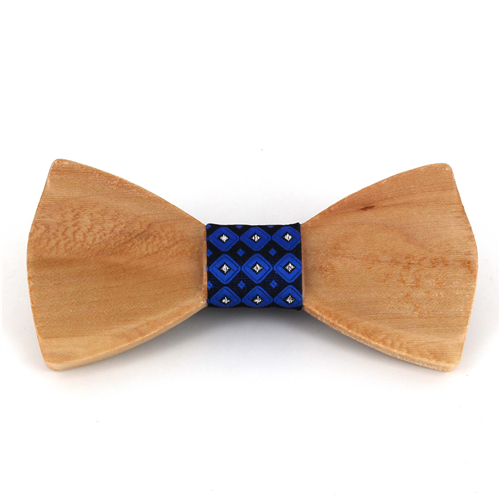 Textured Wooden Bow Tie