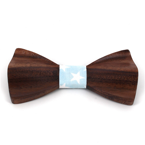 Textured Wooden Bow Tie