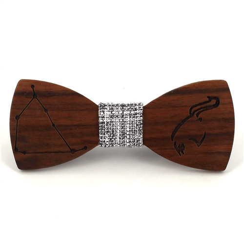 Capricorn Zodiac Wooden Bow Tie