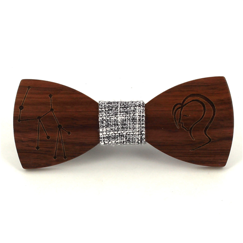 Virgo Zodiac Wooden Bow Tie