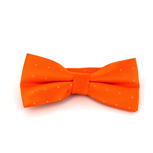 Orange Bow Tie with Shimmering Dots