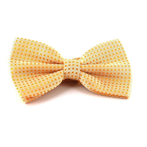 Orange Bow Tie with Orange Dots