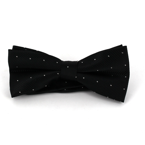 Black Bow Tie with Shimmering Dots