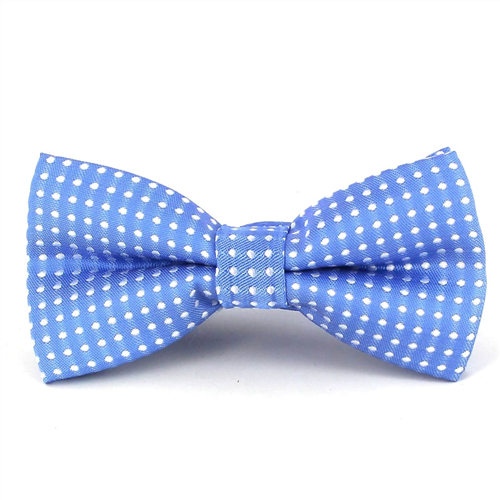 Light Blue Polka Dot Bow Tie for Boys