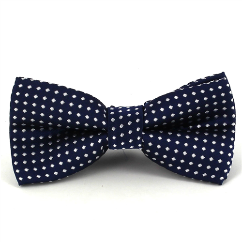 Children's Navy Blue Polka Dot Bow Tie