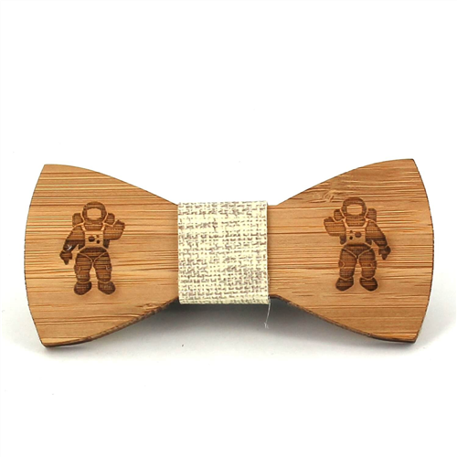 Children's Bamboo Astronaut Bow Tie