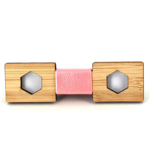 Children's Bamboo Hollow Hexagon Bow Tie