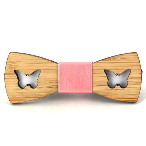 Children's Hollow Bamboo Butterfly Bow Tie
