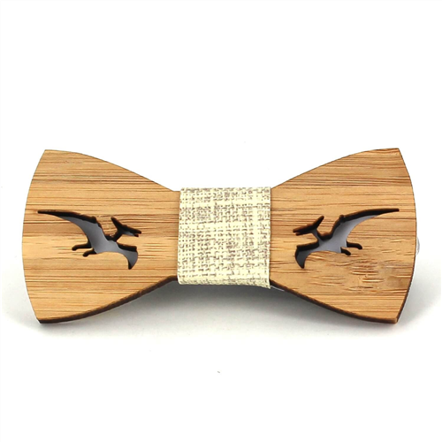 Children's Hollow Bamboo Pterodactylus Bow Tie