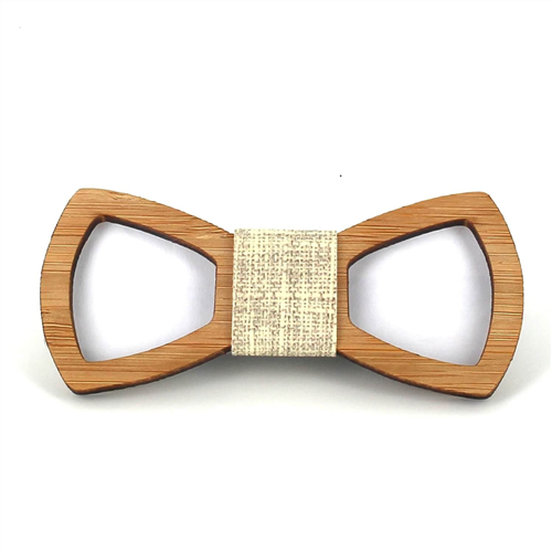 Children's Rounded Hollow Bamboo Bow Tie