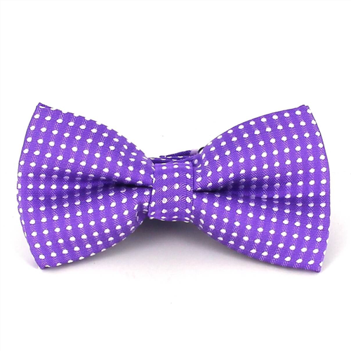 Children's Purple Polka Dot Bow Tie