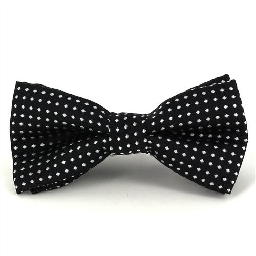 Children's Black Polka Dot Bow Tie