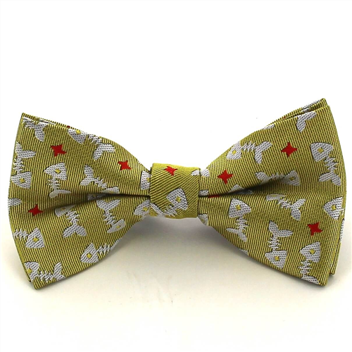 Golden Fishbone Kids Bow Tie