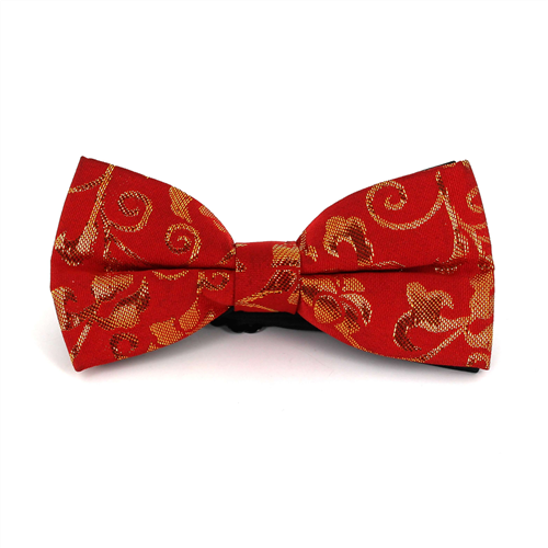 Red Shimmer Paisley Bow Tie