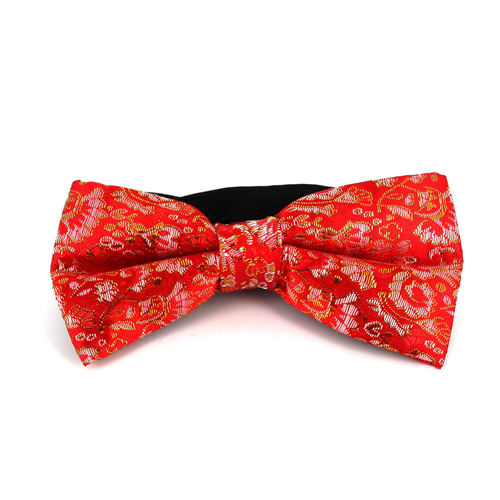 Red Paisley Shine Bow Tie