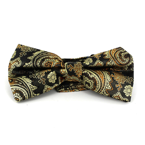 XL Brown Paisley Bow Tie