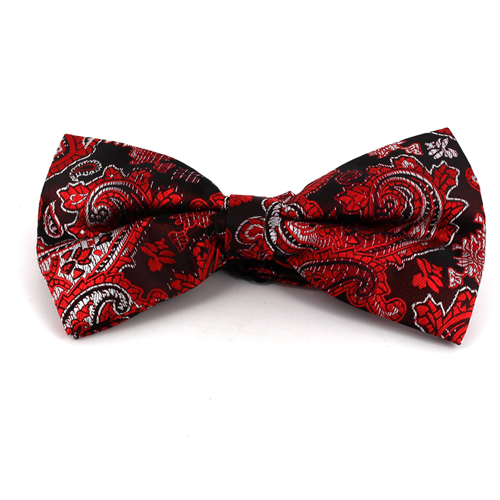 Red XL Paisley Bow Tie