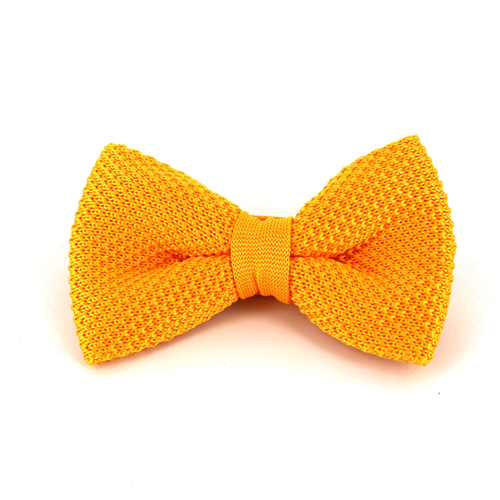 Solid Gold Knit Bow Tie