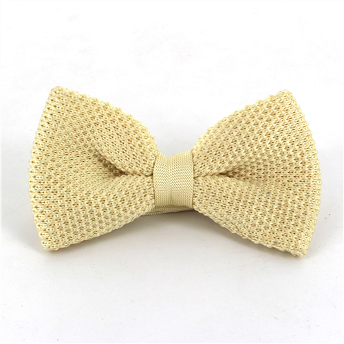 Plain Pearl Knit Bow Tie