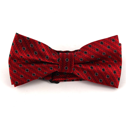 Red Bow Tie with Black Circles