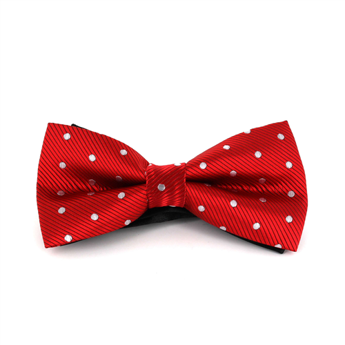 Red Bow Tie with White Polka Dots