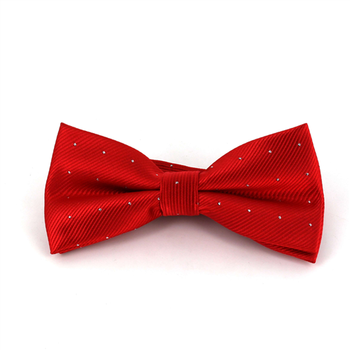 Red Bow Tie with Shimmering Dots