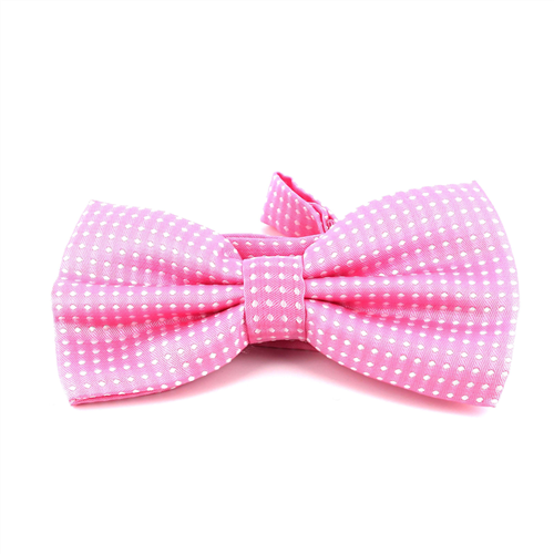 Pink Bow Tie with White Dots